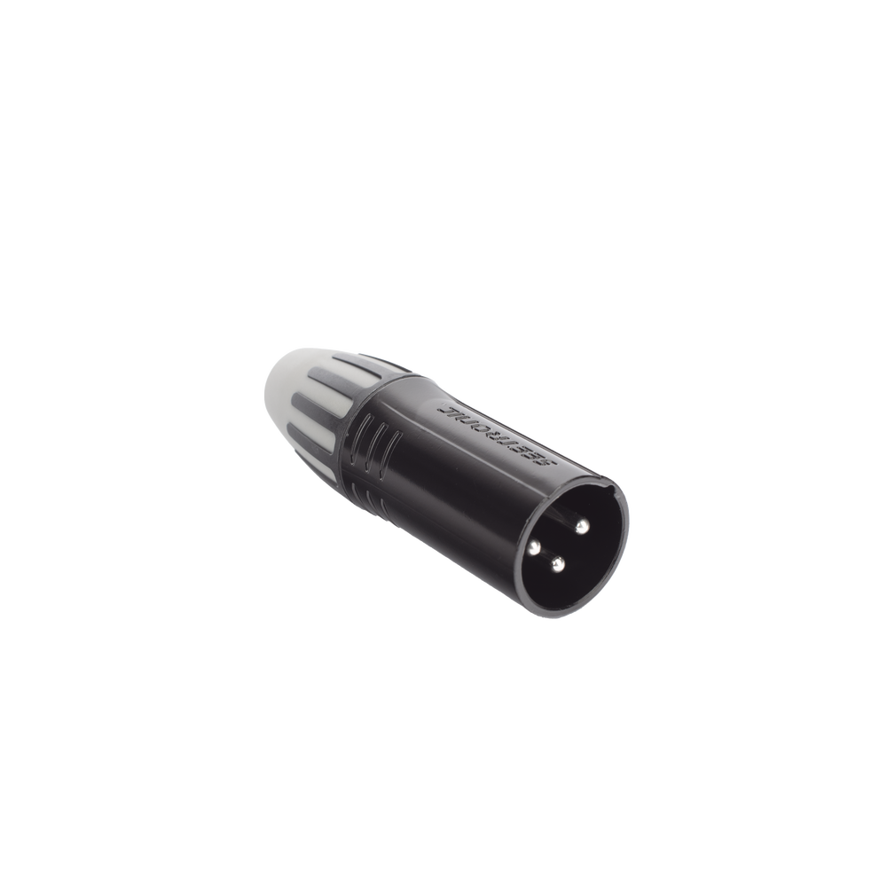 XLR conector de cable macho, carcasa enchapada en negro, contactos enchapados en plata - Image 3