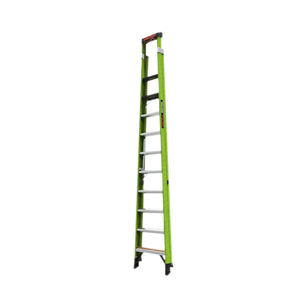 Escalera de 3.65 m Capacidad máxima de 170 Kg, inclinada, de fibra de vidrio con almohadilla de pared giratoria. - Image 2