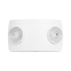 Luz de Emergencia Dual LED ultra compacta/150 lúmenes/Luz fría/Batería de Respaldo Incluida/Botón de test.
