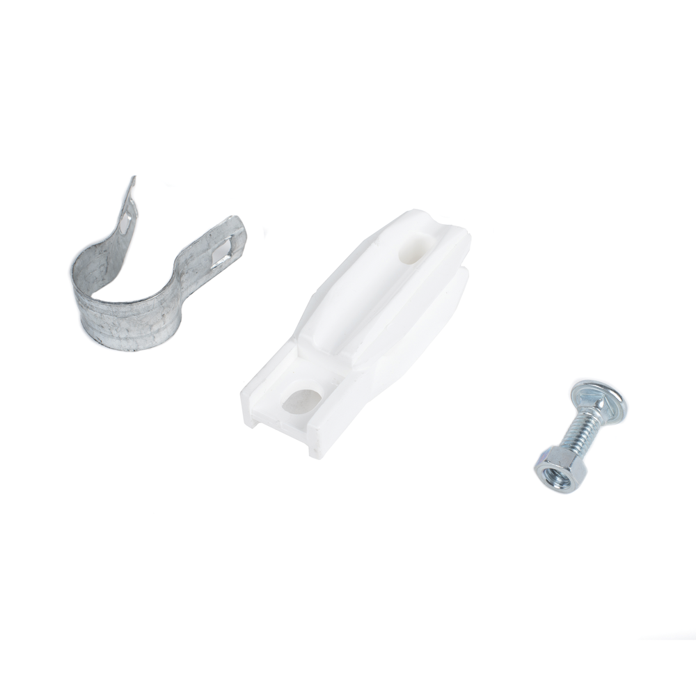 Aislador de paso o esquina de color BLANCO con abrazadera incluida de 1 Pulgada para uso en poste cerco eléctrico - Image 4