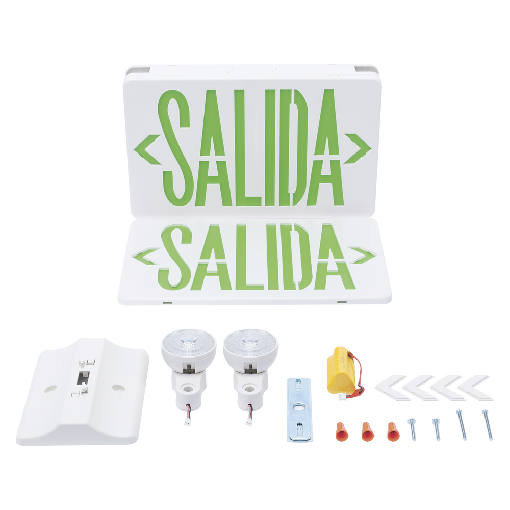 Letrero de Emergencia LED DUAL de SALIDA con Luz de Emergencia/Montaje Universal (pared, lateral o Techo)/Batería de Respaldo Incluida - Image 5
