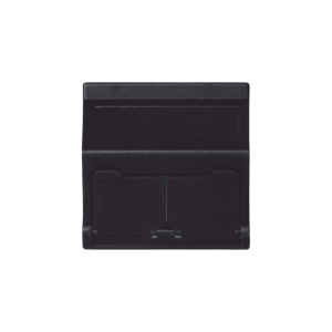 (KB80MD64/14) Placa Voz y Datos Inclinada con Guardapolvo y Adaptador Doble para RJ45 Keystone Color Negro