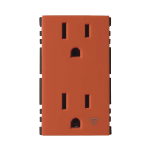 Toma de Corriente Dúplex / Tierra Aislada / 10A 127V / Embornamiento a Tornillo / Color Naranja / Simon 25 Plus