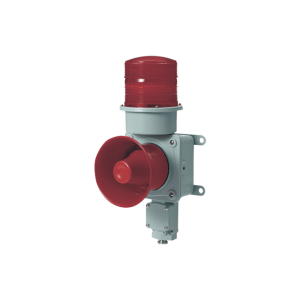 Combinación de baliza LED color roja con sirena electrónica para aplicaciones de la industria pesada máx.120 dB a 120 VCA