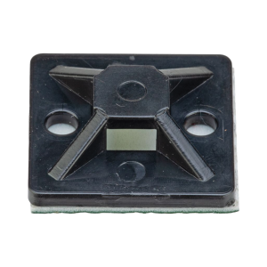 Montaje-Sujetador Adhesivo STRONGHOLD de 4 Vías de 3/4" x 3/4" x 1/4", Color Negro, Nylon 6.6 Retardante de Llamas V-2, Paquete de 100pz