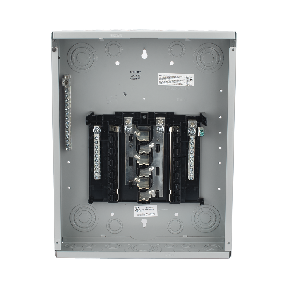 Centro de carga monofásico 1 Fase, 3 Hilos para interruptores QP, de 12 polos - 24 circuitos, 120/240vca, Barras de aluminio 125 Amp, Nema 1, uso interior. Incluye tapa. - Image 4