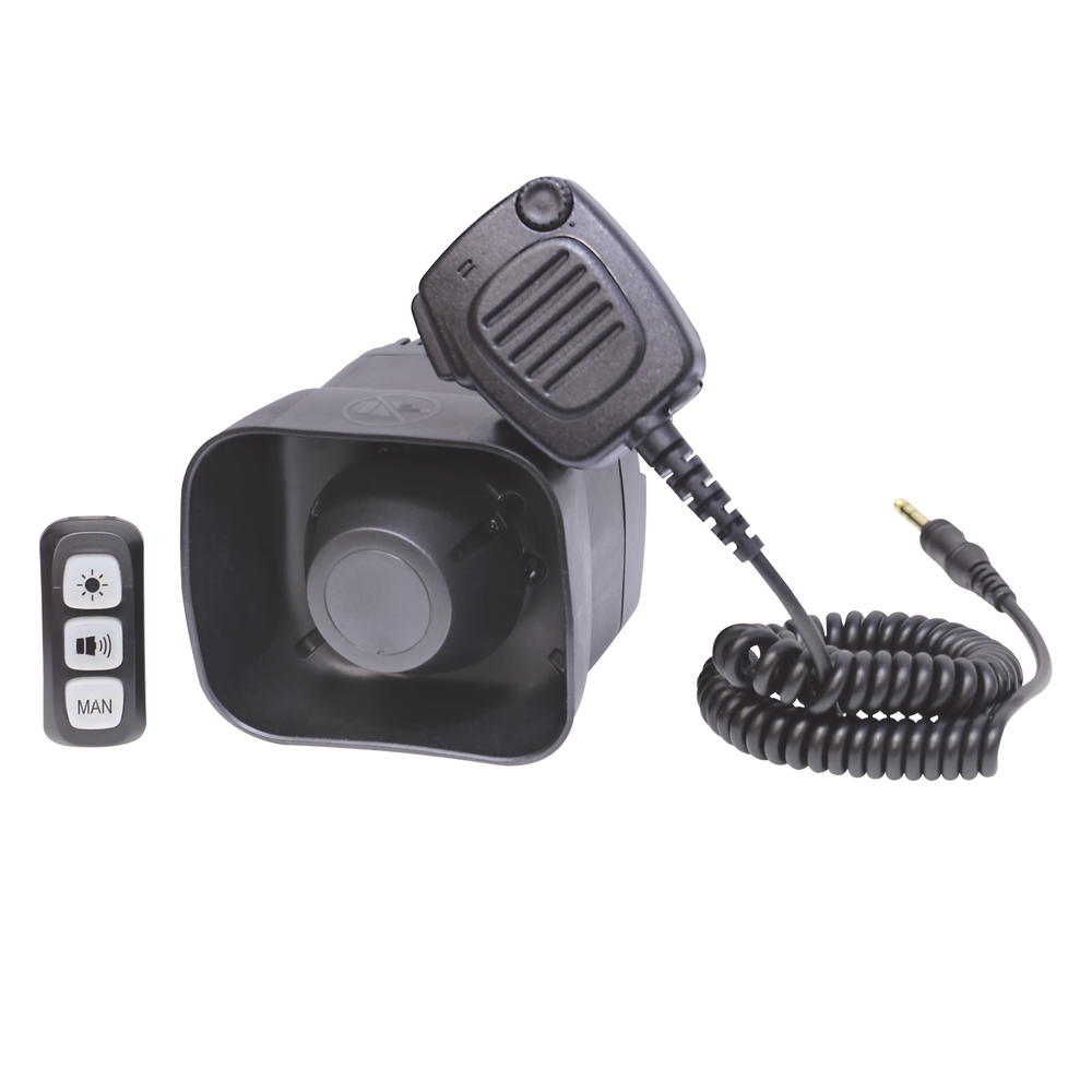 Sirena/Bocina Compacta Para Motocicleta de 30 Watts, Incluye Controlador y Microfono