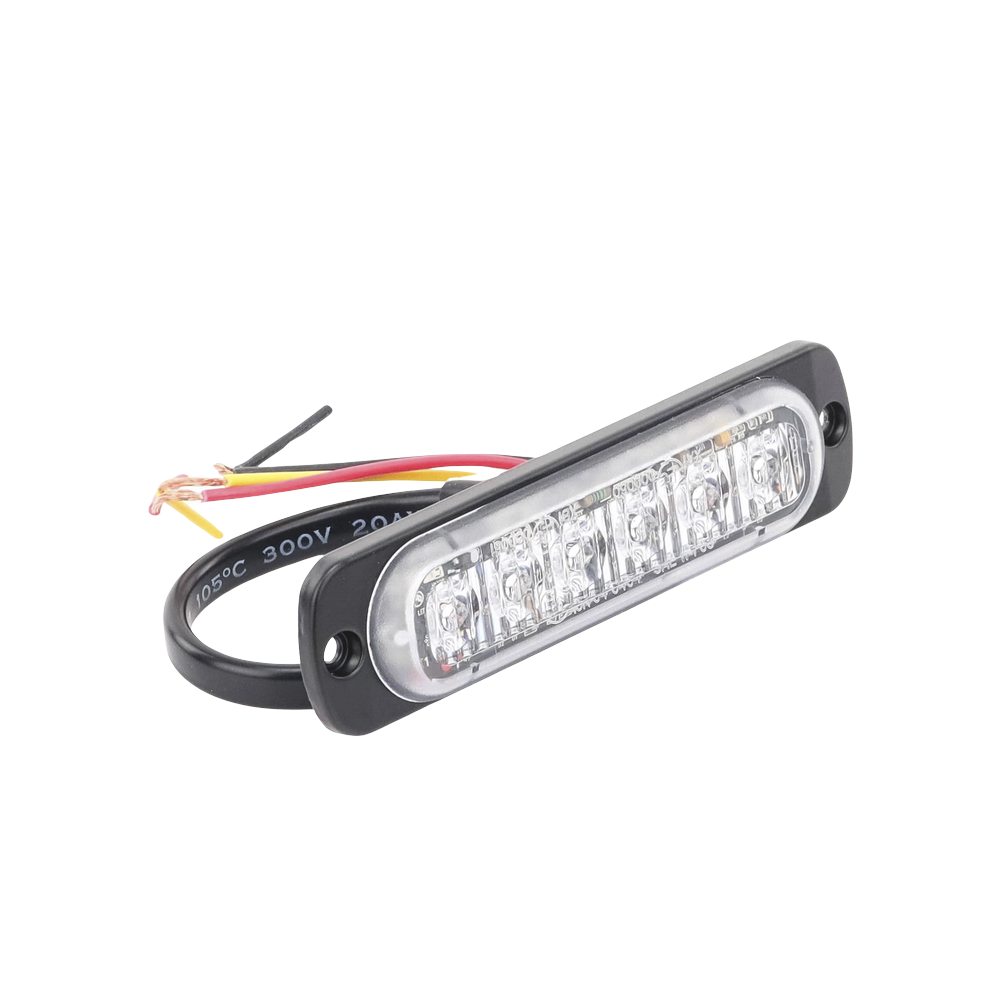 Luz Auxiliar de 6 LED, Ambar, Bisel Negro, Lente Transparente - Image 10