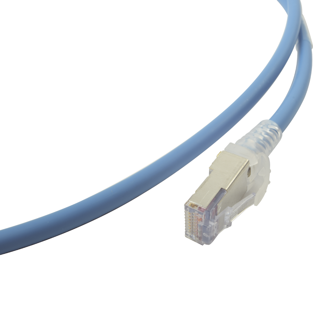 Patch Cord Skinny Cat6A Blindado S/FTP, 1.52 Metros (5 Pies), Di?metro Reducido 28 AWG, Color Azul - Image 5