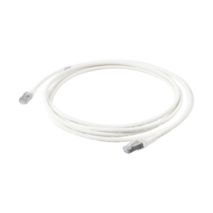 Patch Cord Skinny Cat6A Blindado S/FTP, 3.05 Metros (10 Pies), Di?metro Reducido 28 AWG, Color Blanco