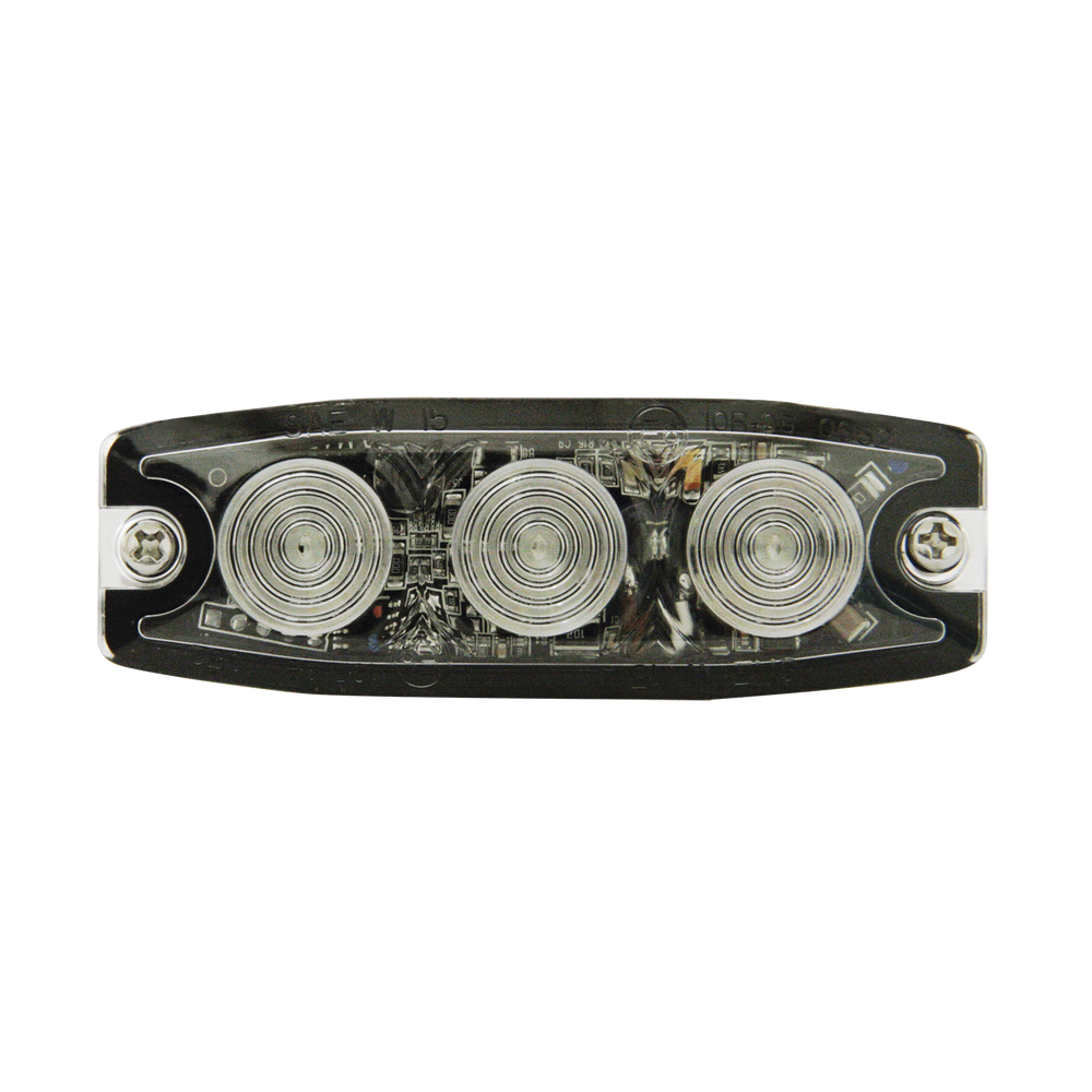Luz Auxiliar de 3 LED, ámbar, SAE Clase I, Lente transparente - Image 2