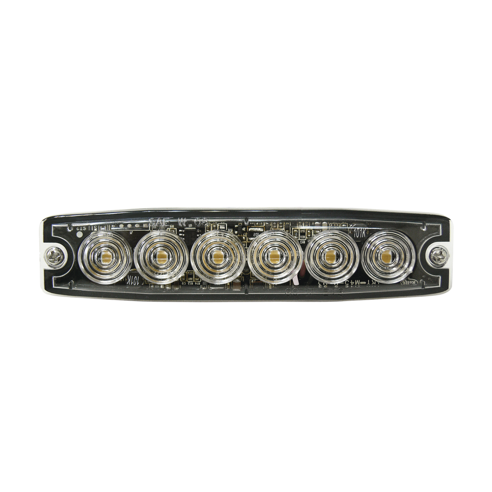 Luz Auxiliar de 6 LED, ámbar, SAE Clase I, lente transparente - Image 2