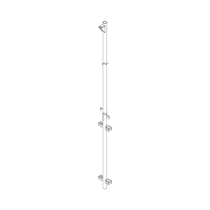 Pluma de Aluminio de 4 metros CED.40  para Instalación de Tramos STZ (Con Polea).