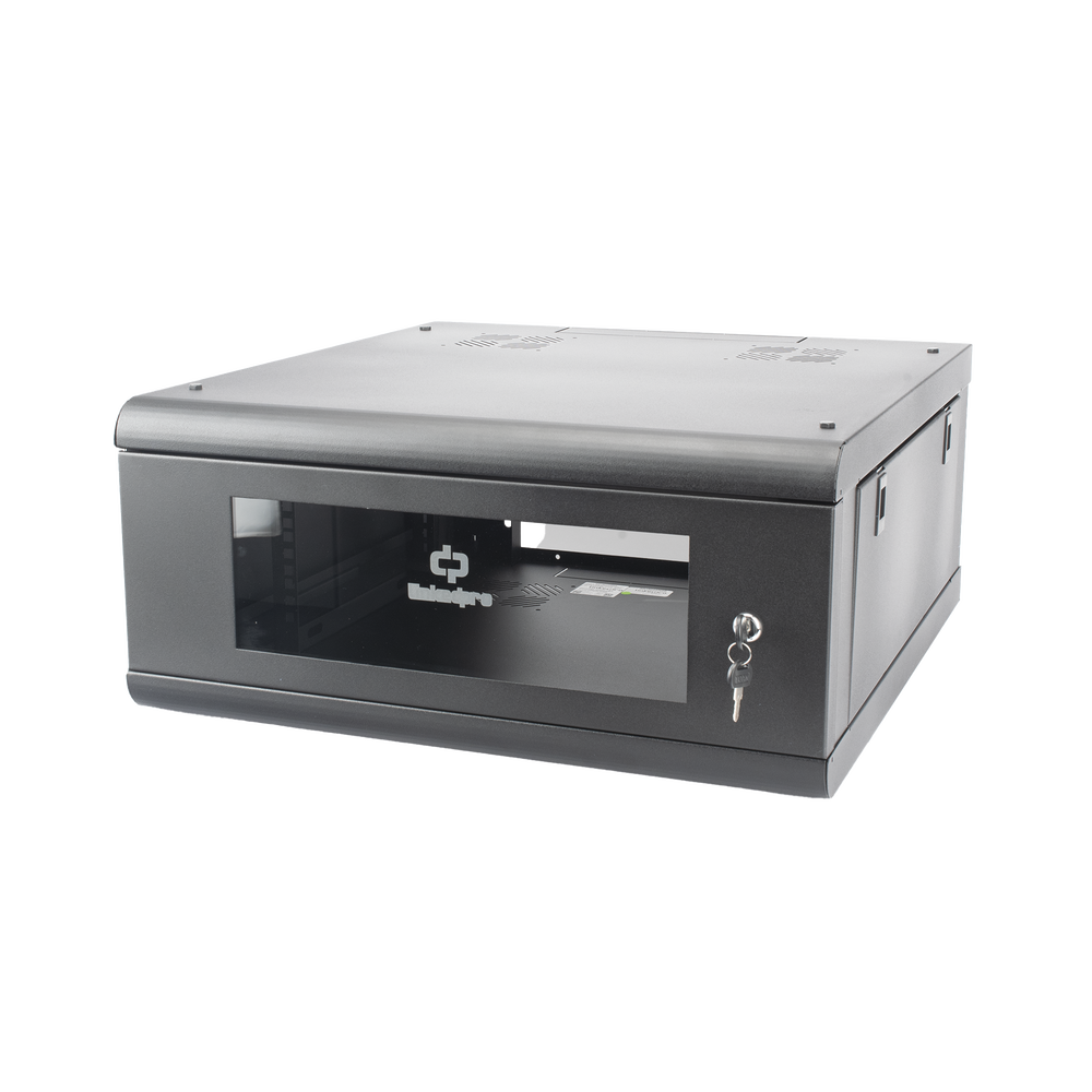 Gabinete de Pared con Puerta de Cristal Templado, 635mm de Profundidad, 4U Rack de 19'', Acero Reforzado - Imagen 3