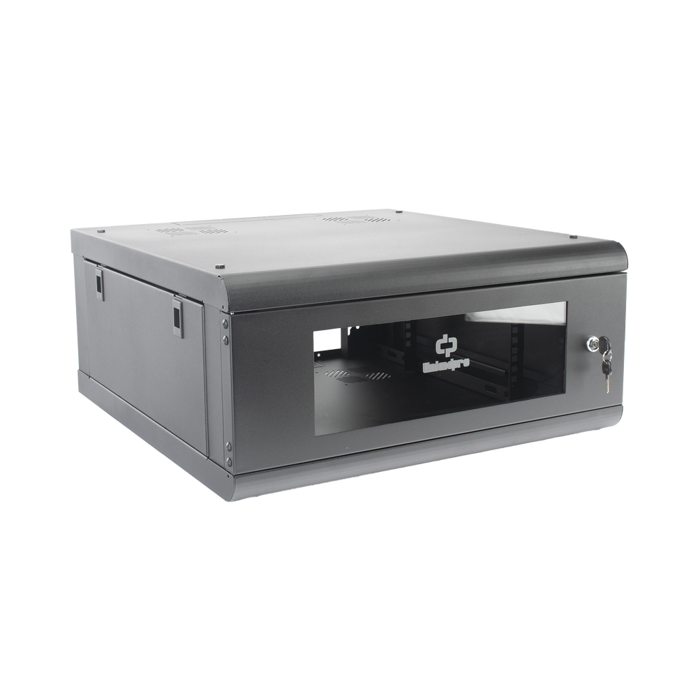 Gabinete de Pared con Puerta de Cristal Templado, 635mm de Profundidad, 4U Rack de 19'', Acero Reforzado - Imagen 4