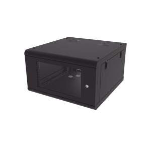 Gabinete de Pared con Puerta de Cristal Templado, 635 mm de Profundidad, 6U Rack de 19 in, Acero Reforzado