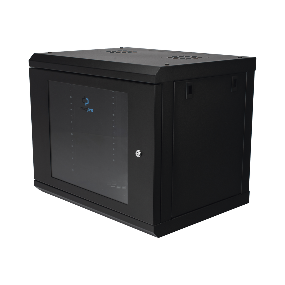 Gabinete de Pared con Puerta de Cristal Templado, 635mm de Profundidad, 9U Rack de 19'', Acero Reforzado - Image 3