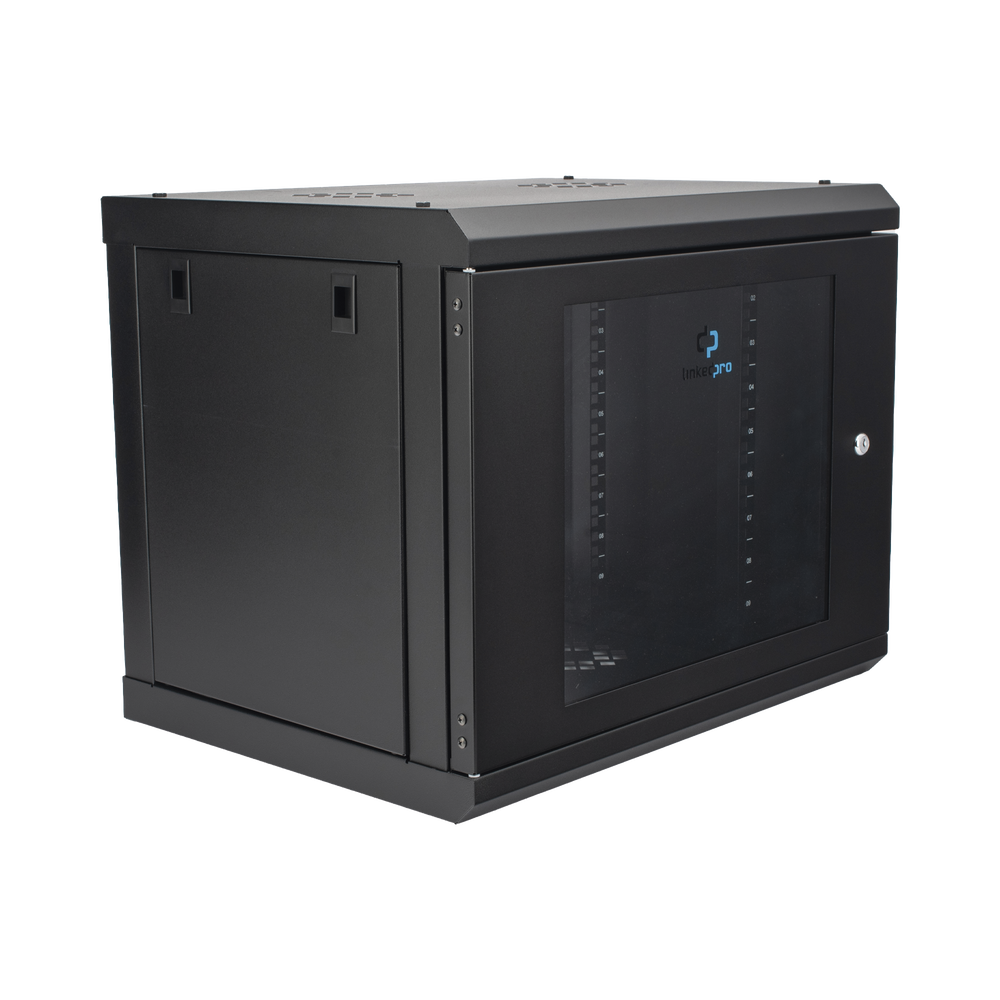 Gabinete de Pared con Puerta de Cristal Templado, 635mm de Profundidad, 9U Rack de 19'', Acero Reforzado - Image 4