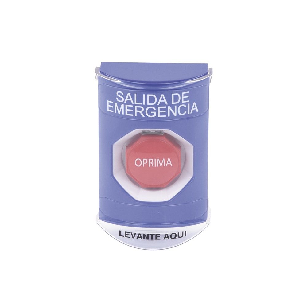 Botón de Salida de Emergencia, Texto en Español, Tapa Protectora de Policarbonato Súper Resistente, Restablecimiento con Llave - Image 2