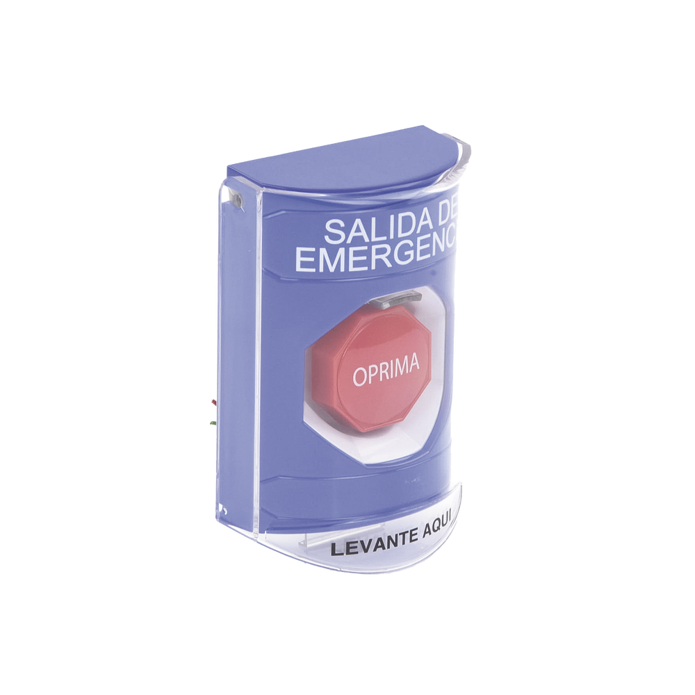 Botón de Salida de Emergencia, Texto en Español, Tapa Protectora de Policarbonato Súper Resistente, Restablecimiento con Llave - Image 5