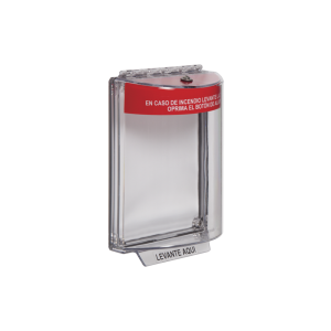 Cubierta Transparente Serie Universal Stopper®, Texto De Incendio En Español