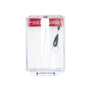 Cubierta Universal Transparente con Sirena, Texto de Incendio en Español