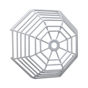 Rejilla de acero Web Stopper® para protección de detectores de humo de vandalismo y accidentes. Bajo perfil, montaje en superficie