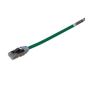 Patch Cord Cat6A, Diametro Reducido 28 AWG, Blindado S/FTP, CM/LS0H, 20 cm (7.87 Pulgadas), Color Verde