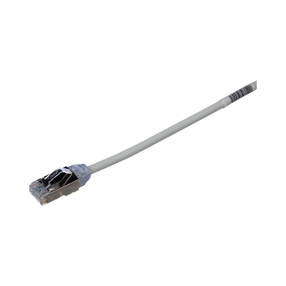 Patch Cord Cat6A, Diametro Reducido 28 AWG, Blindado S/FTP, CM/LS0H, 15 Metros (49.21 Pies), Color Gris