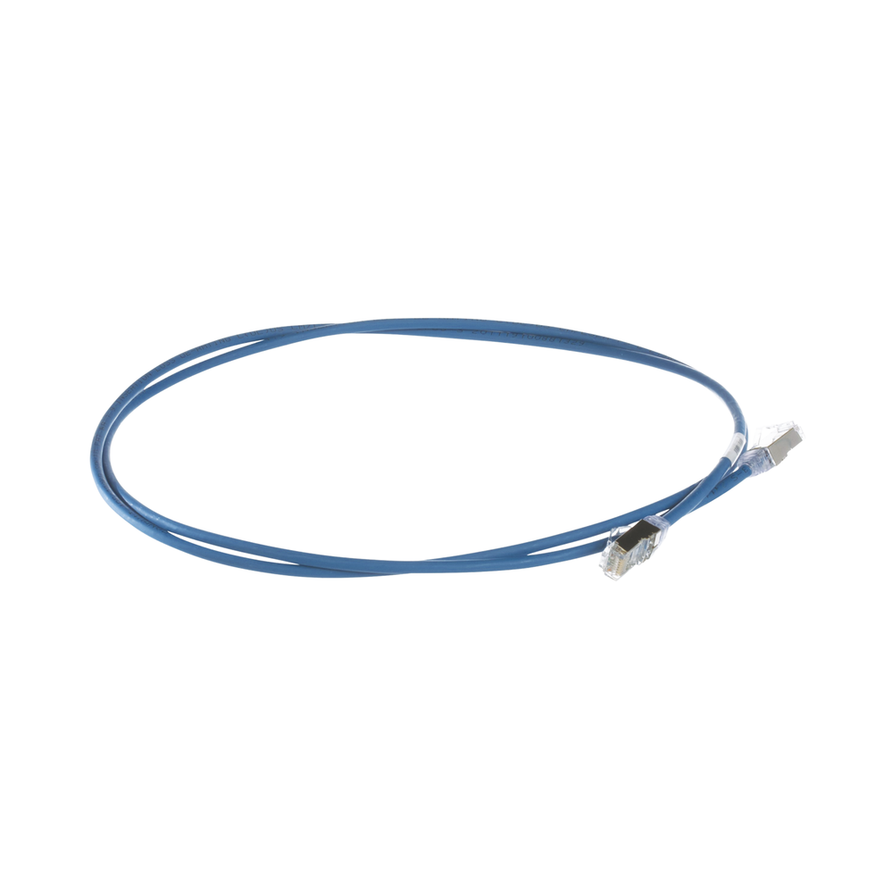 Patch Cord Cat6A, Diametro Reducido 28 AWG, Blindado S/FTP, CM/LS0H, 1 Metro (3.28 Pies), Color Azul - Image 2