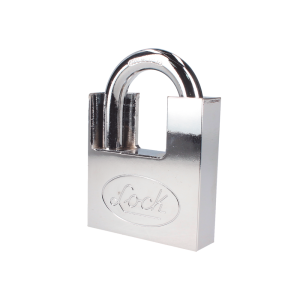 Candado de acero con Guarda Anti Palanca/ Acabado en Cromo Satinado / Doble Cerrojo / Medida 70 mm/ Nivel de seguridad 7/ 4 Llaves Abloy.
