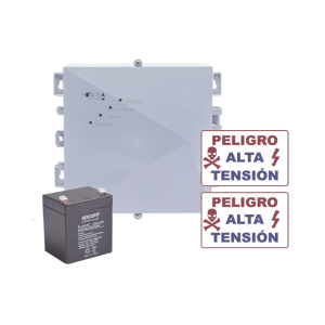 KIT de Energizador de 12,000Volts-1JOULES/2500 mts lineales de proteccion/Activado por Atenuación de voltaje,Corte de línea o Aterrizamiento de la línea/Integración a panel de Alarma.