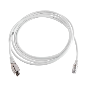 Patch Cord TERA Cat6A 1/10G Ethernet, de 4 Pares y Conector Modular, LS0H, Color Marfil, 8 Metros (26.25 Pies)