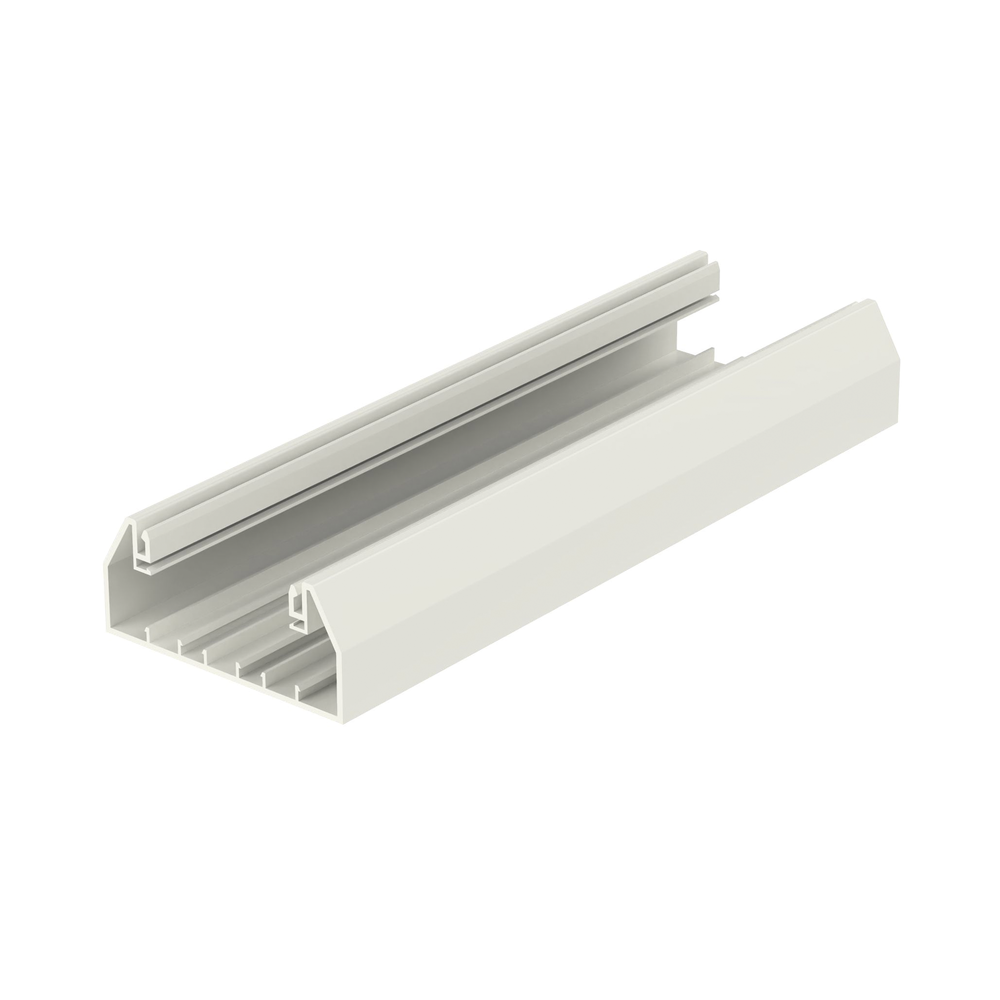 Base para canaleta T-70, de PVC rígido, con orificios perforados para montaje, 103.3 x 44.9 x 2400 mm, Color Blanco Mate - Image 3