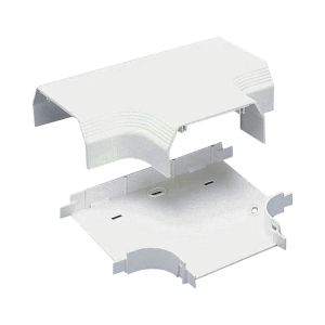 Accesorio en "T", para uso con canaleta T70, Material PVC Rígido, Color Blanco Mate