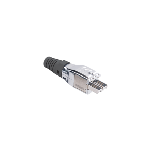 Plug TERA de 4 Pares, Compatible con Cable S?lido de 0.64 - 0.55 mm (0.025 - 0.022 Pulgadas) (22 - 23 AWG) S/FTP y F/FTP, Color Negro