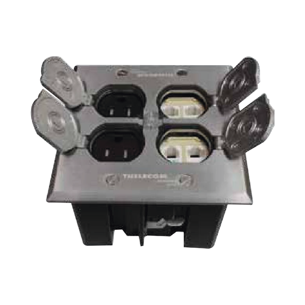 Caja de Piso con Tapa Abatible de Aluminio para| Energía + Voz/Datos para uso en Interior - Image 2