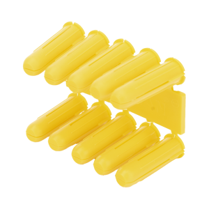 Taquete amarillo 7/32" para tornillos 8mm x 1" (100pzs) (1102-02100)