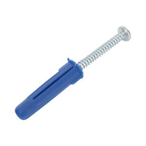 Paquete de 6 taquetes azul 2" y 6 tornillos 12mm x 2" (1105-05002)