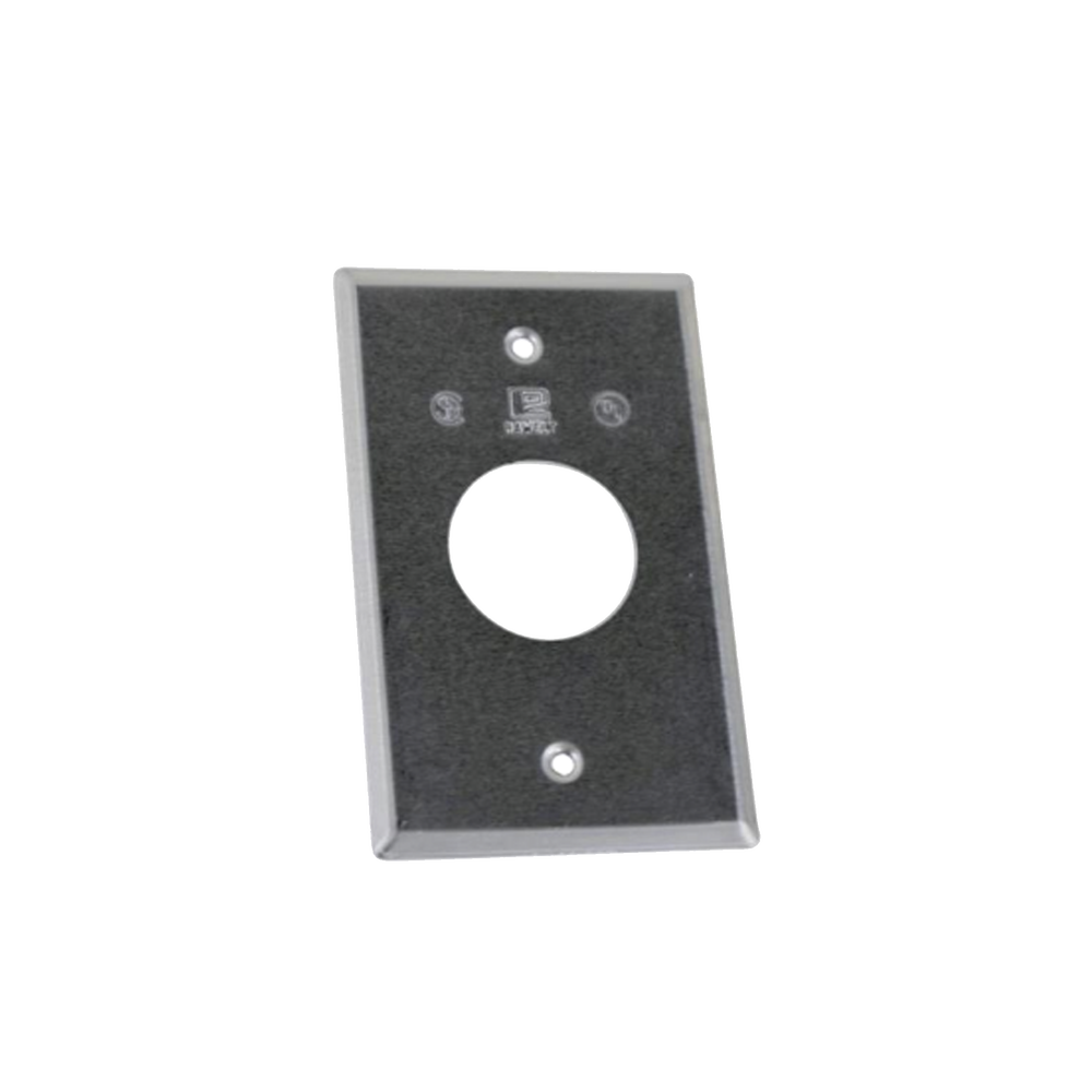Tapa rectangular aluminio para contacto de 40.3 mm, tipo RR a prueba de intemperie.