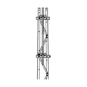Mástil 2-3/8" x 1.8 m para Montaje en Cara de Torre Super Titan Secciones 7 a 9.