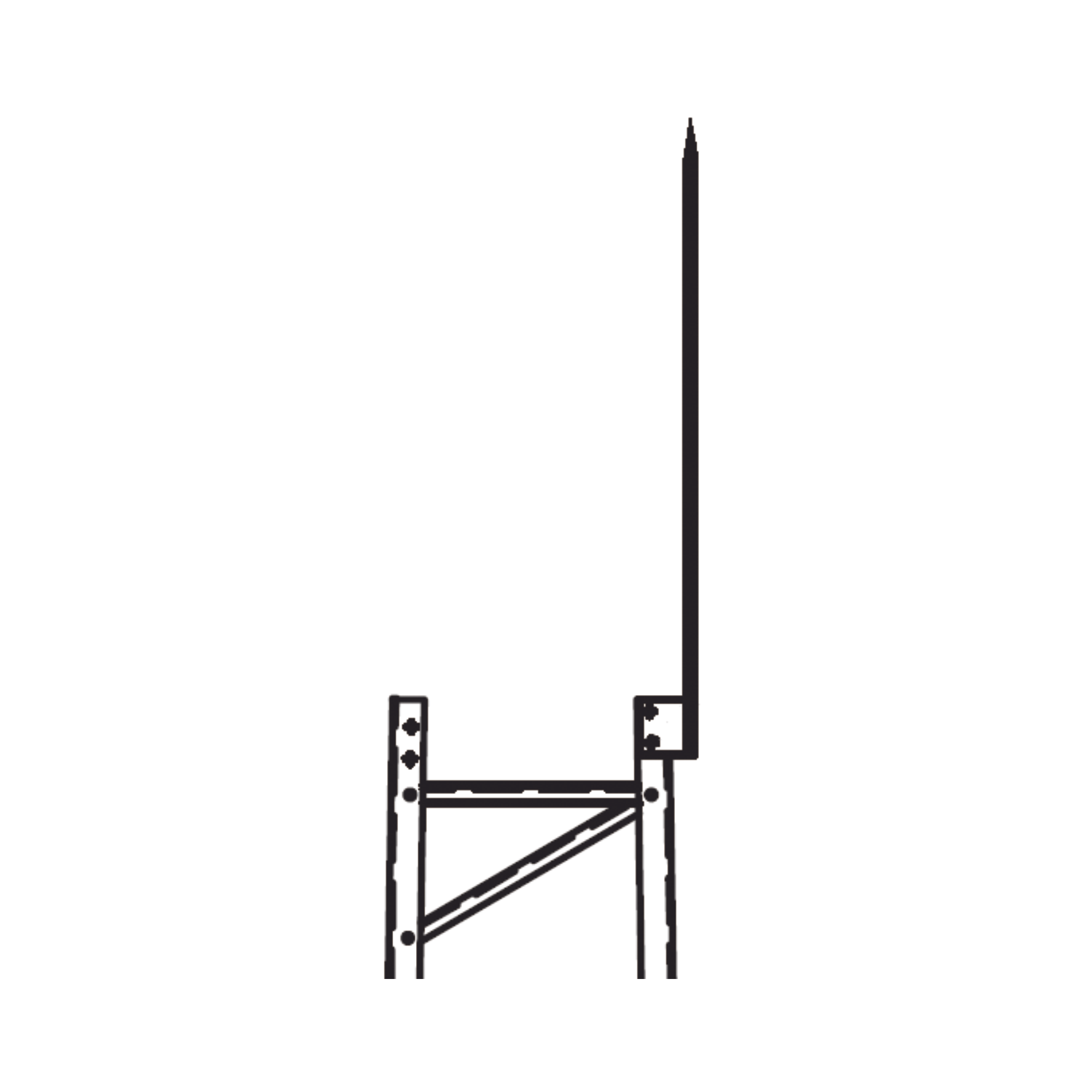 Punta Pararrayo Maciza para Estructura de Torre SUPER TITAN.