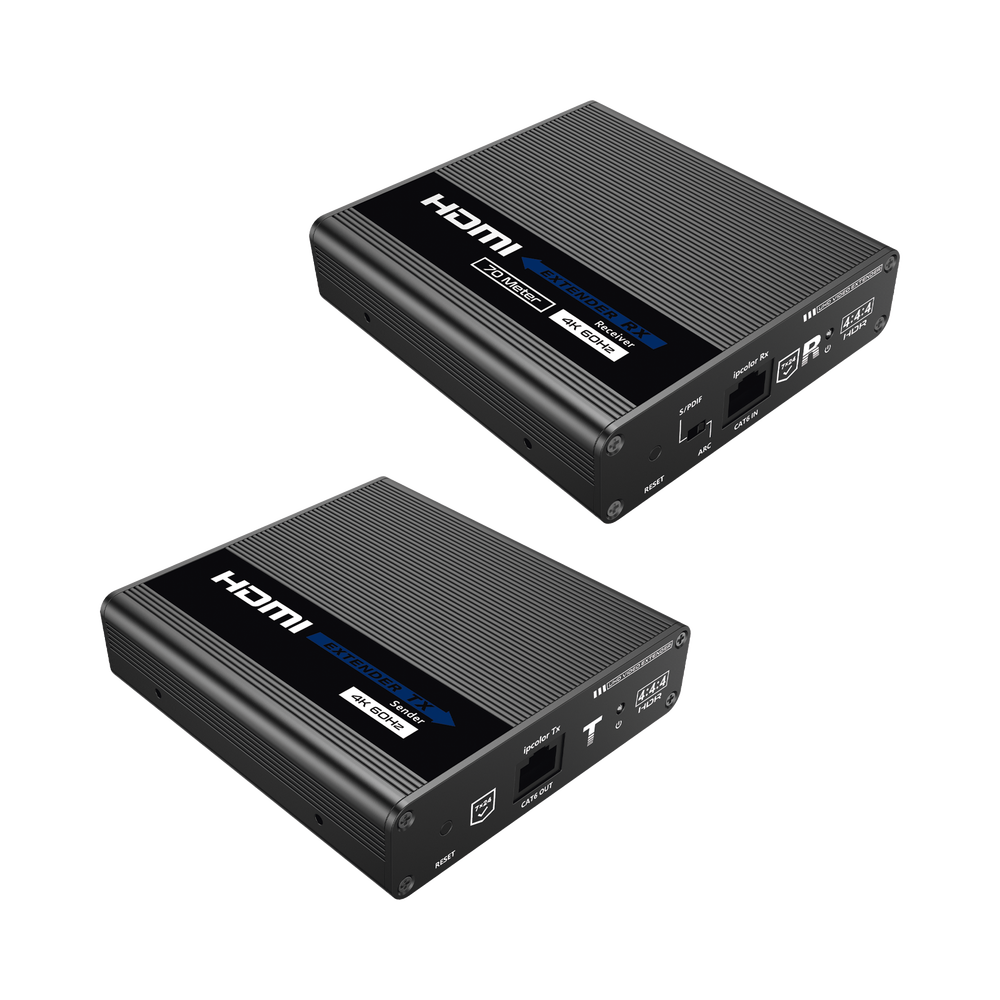 Kit Extensor HDMI hasta 700 metros con Conexión en Cascada / 4K @ 60 Hz/ 70 metros PTP con Cat 6, 6a y 7 / IPCOLOR / CERO LATENCIA / SIN COMPRIMIR / Salida Loop / IR bidireccional / Puerto S/PDIF / Soporta ARC / Soporta 10 TT-676-Rx. - Image 3