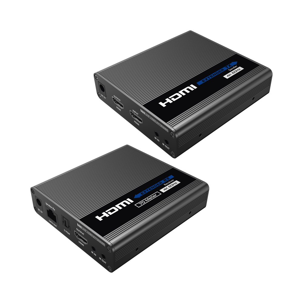 Kit Extensor HDMI hasta 700 metros con Conexión en Cascada / 4K @ 60 Hz/ 70 metros PTP con Cat 6, 6a y 7 / IPCOLOR / CERO LATENCIA / SIN COMPRIMIR / Salida Loop / IR bidireccional / Puerto S/PDIF / Soporta ARC / Soporta 10 TT-676-Rx. - Image 4