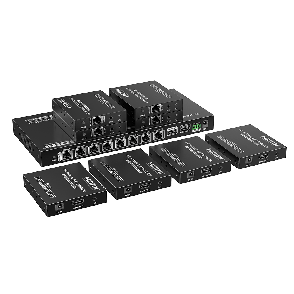 Kit Divisor y Extensor HDMI | 1x8 | Hasta 70 m |Resolución 4K @ 60 Hz | Cat 6/6a/7 | IPCOLOR | CERO LATENCIA | Puerto S/PDIF | EDID | RS232 | Salida Loop / PoC - Image 5