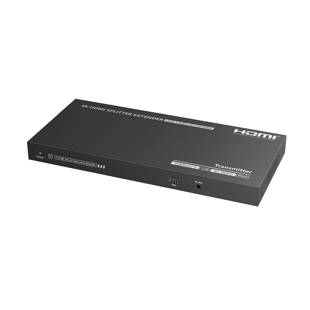 Kit Divisor y Extensor HDMI | 1x8 | Hasta 70 m |Resolución 4K @ 60 Hz | Cat 6/6a/7 | IPCOLOR | CERO LATENCIA | Puerto S/PDIF | EDID | RS232 | Salida Loop / PoC - Image 6