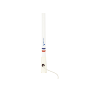 Antena Marina VHF / Fibra de Vidrio / 156-163 MHz / 6.5 dBi / Cable 4.5 m (14.8 ft) / PL-259 / Exterior IP67