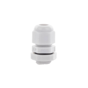 Conector Plástico Gris  Tipo Glándula para Cable de 3.5 a 6 mm de Diámetro.