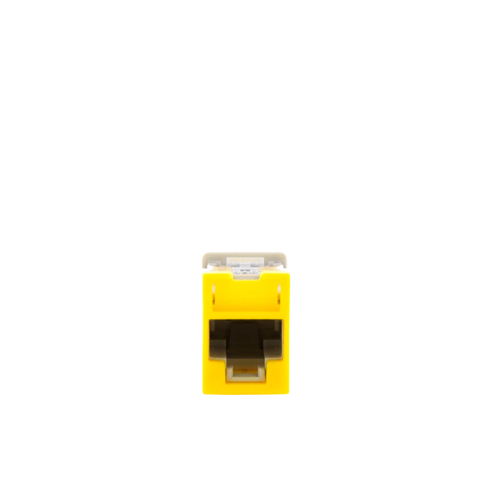 Jack Ultramax Cat5e, UTP, Montaje H?brido en Placa de Pared (Plano y Angulado), Color Amarillo, Punch Down - Image 2