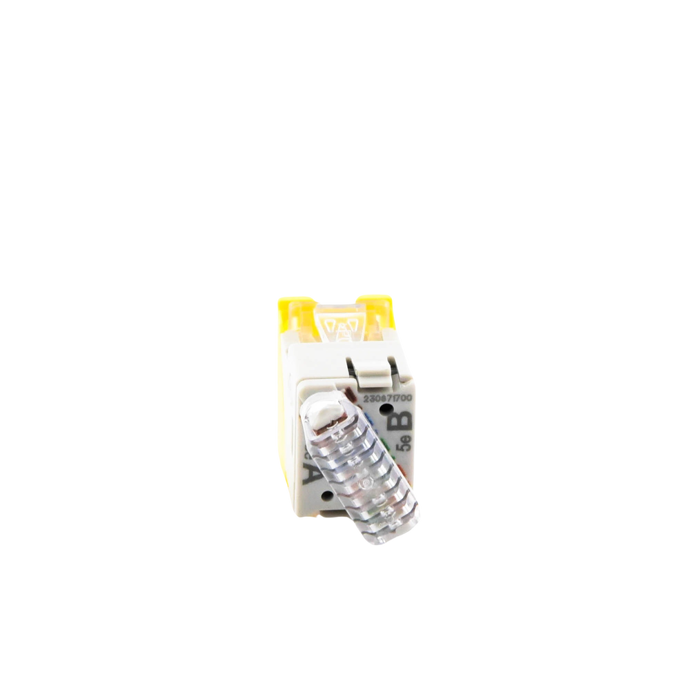 Jack Ultramax Cat5e, UTP, Montaje H?brido en Placa de Pared (Plano y Angulado), Color Amarillo, Punch Down - Image 5